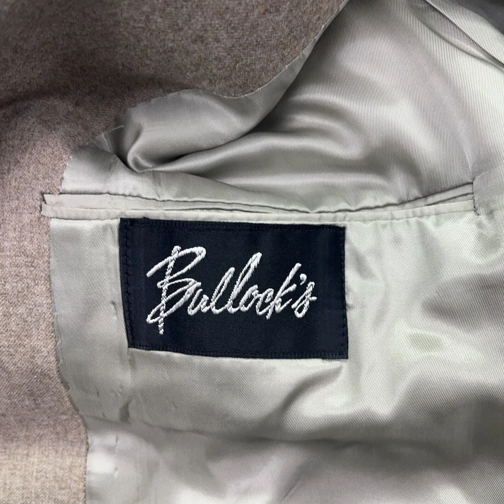 Vintage Bullock's Wool Blazer Union Made in the USA Men's Sz 42 Beige Brown Long